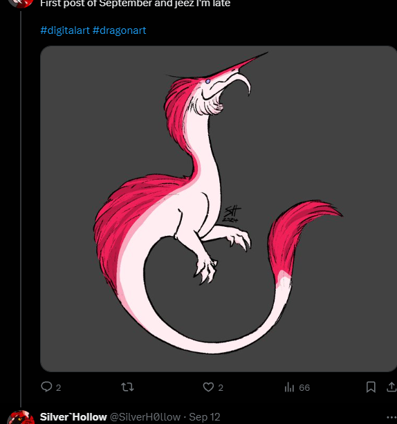 SilverH0llow's tweet photo. Not sure if this is an X thing or an account age/setting thing but some reason I can't see replies right away. I'd love any help with this! https://t.co/4ObmThXpFa