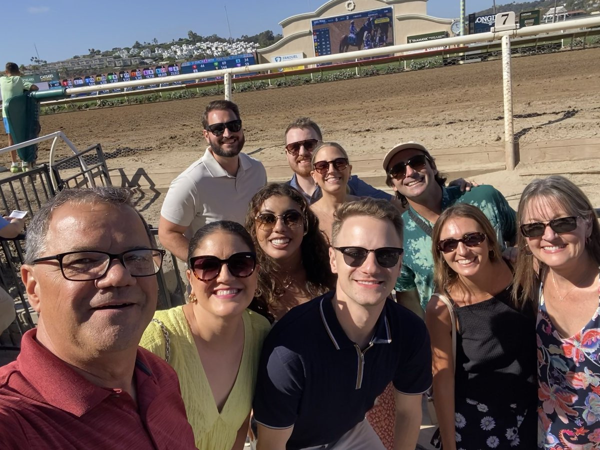 SDPSU's tweet image. We were off to the races last month for our Day at the Races event! It was a beautiful day at the racetrack with our fellow alumni! 🐎