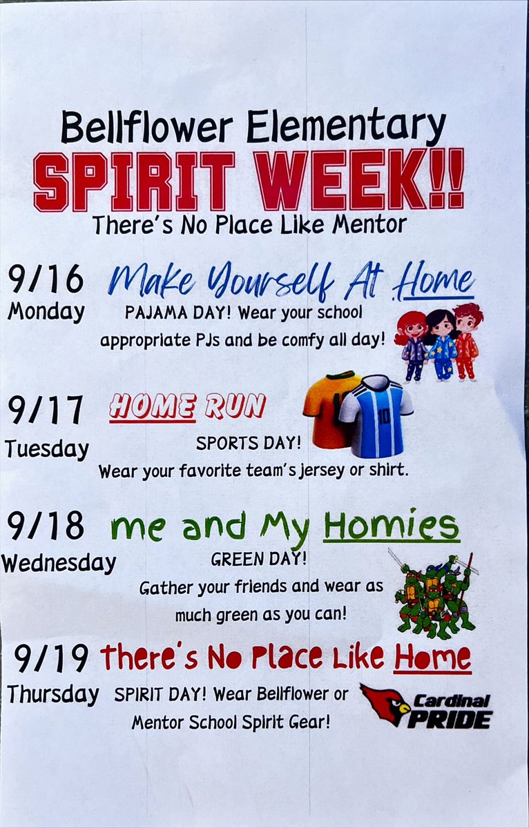 Tomorrow, along with schools all across the U.S., we begin #StartWithHelloWeek 
Monday is Pajama Day and also “Meet and Greet Monday”. Encourage your child(ren) to make a new friend, sit with a different classmate, or greet someone new 🤝