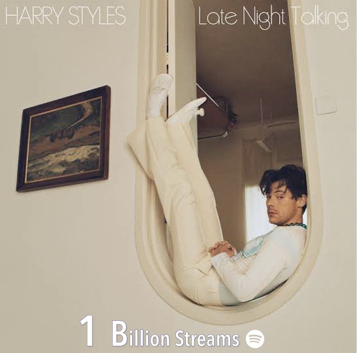 WORLDMUSICAWARD's tweet photo. #HarryStyles' "Late Night Talking" has surpassed 1 BILLION streams on Spotify! It's Harry's 6th song to reach this Milestone! 💪💥1⃣🅱️🎧✖️6⃣🎶🔥👑🤍
