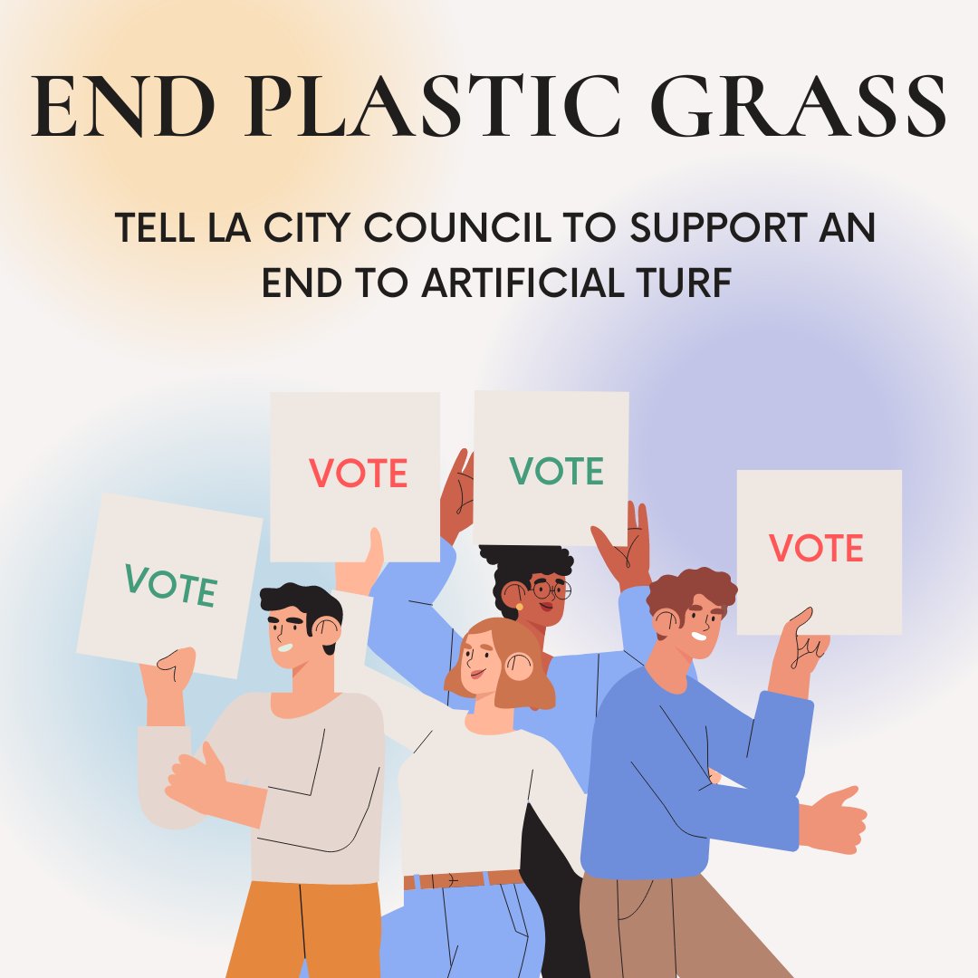 LA City Council is voting on #PlasticGrass Tuesday! If you are not a fan, you can email them super easily with the help of our partner <a href="/5gyres/">5 Gyres</a> using this link--p2a.co/TqDuCgP. Please spread the word, and thank you!