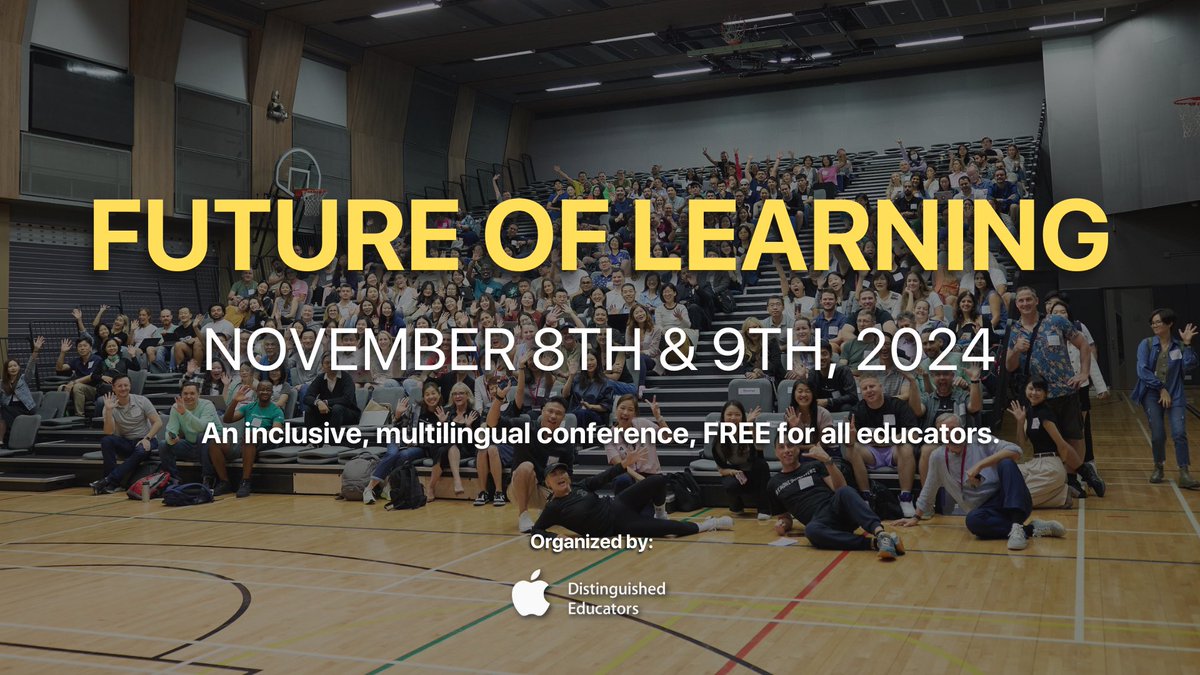 🎉 We’re less than 2 months away from this year’s Future of Learning Conference!

And did we mention it’s completely FREE?

🗓️ Nov 8 &amp; 9, 2024

🎟️ Free Admission
🍽️ Free Lunch
☕️ Free Coffee &amp; Snacks!

Bring your passion for learning — we’ll handle the rest!

#FOLHK #AppleEDUchat