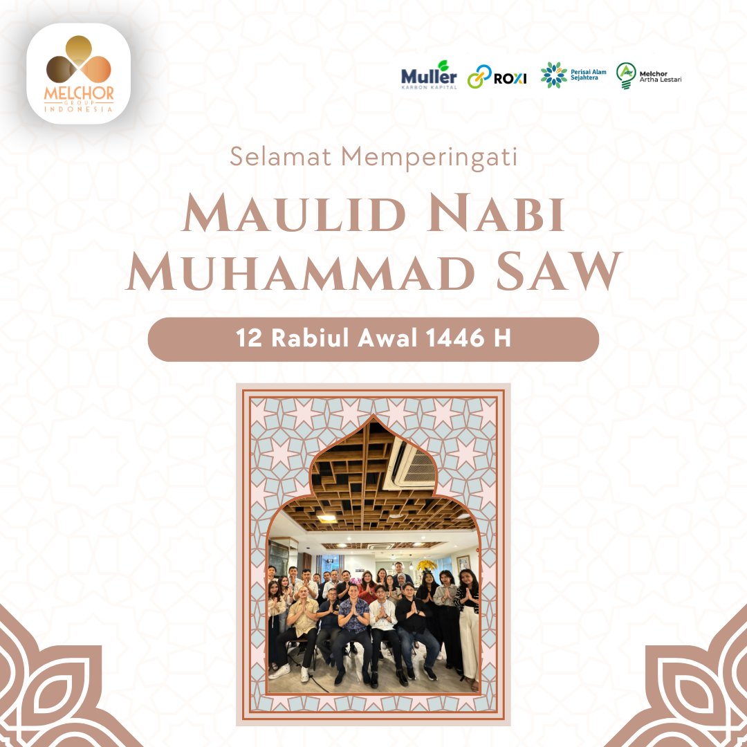 Selamat memperingati Maulid Nabi Muhammad SAW.

Dalam ajarannya, Nabi mengajarkan kita untuk menjaga alam dan segala isinya sebagai bagian dari rahmat-Nya.

Bersama, kita wujudkan lingkungan yang lestari demi generasi mendatang. 🌍🌱

#SavingOurTomorrow
