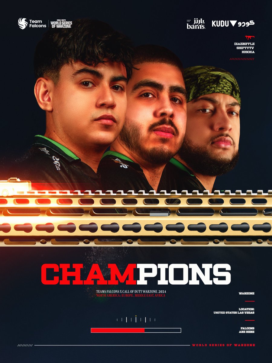 FalconsEsport's tweet image. WE ARE YOUR #WSOW CHAMPIONS

— فالكونز أبطال العالم في لعبة كود وارزون! 🦅🏆

#FalconsAreHere - #WSOWGlobalFinal