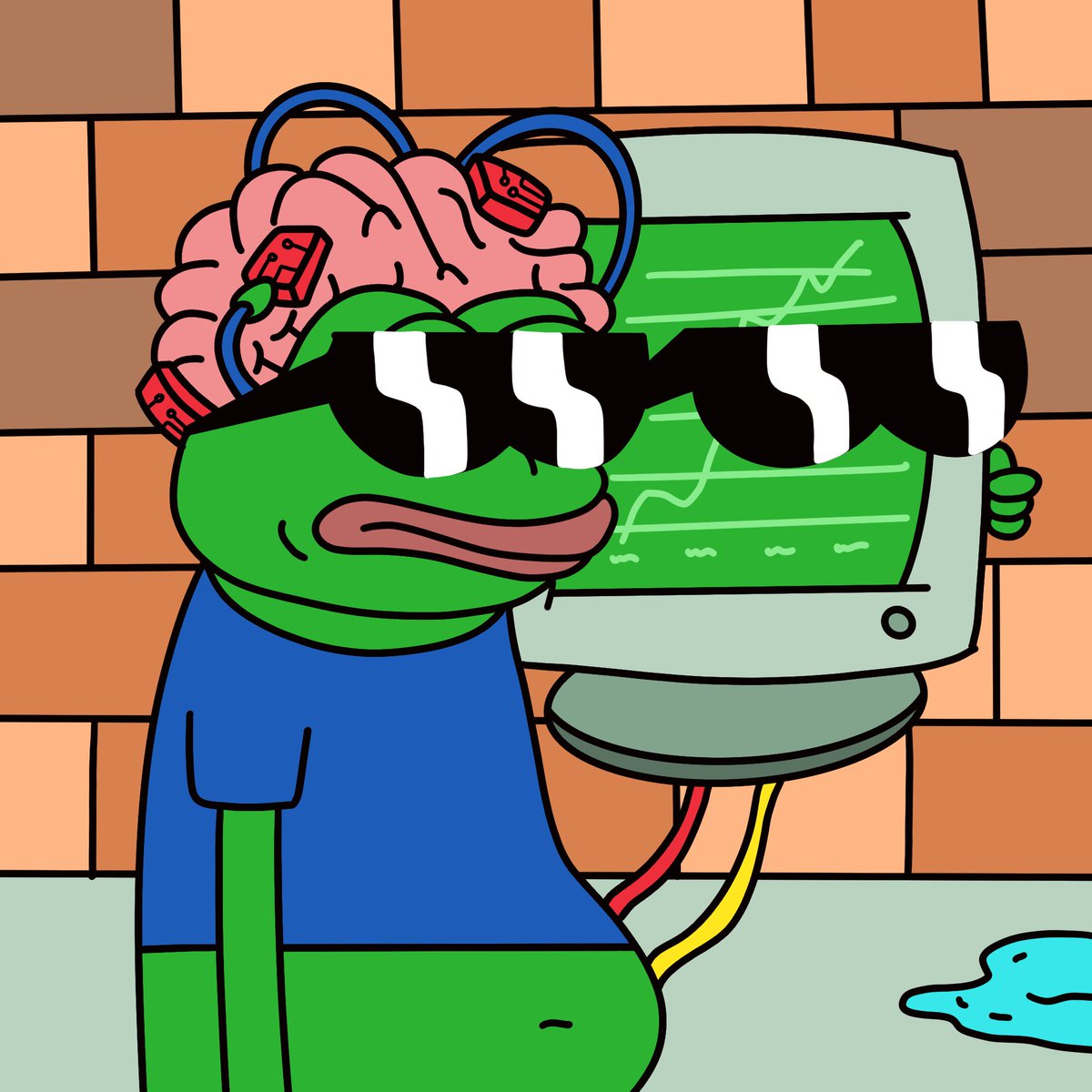 Pepe’s all geared up! 🐸👓💻