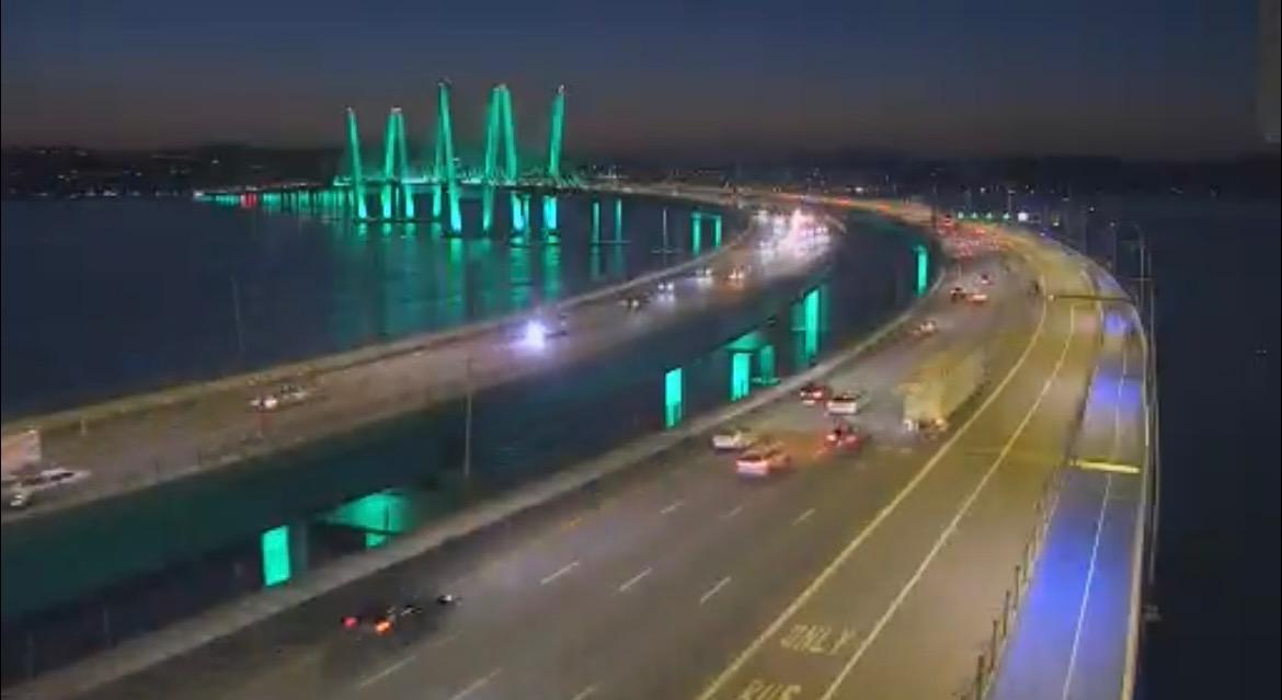 UAlbanyGovRel's tweet image. Tonight, all across NYS, iconic landmarks like Niagara Falls, Empire State Plaza, Moynihan Train Hall, and the Gov. Mario M. Cuomo Bridge are being lit in green in recognition of International Myotonic Dystrophy Awareness Day. @ualbany @TheRNAInstitute