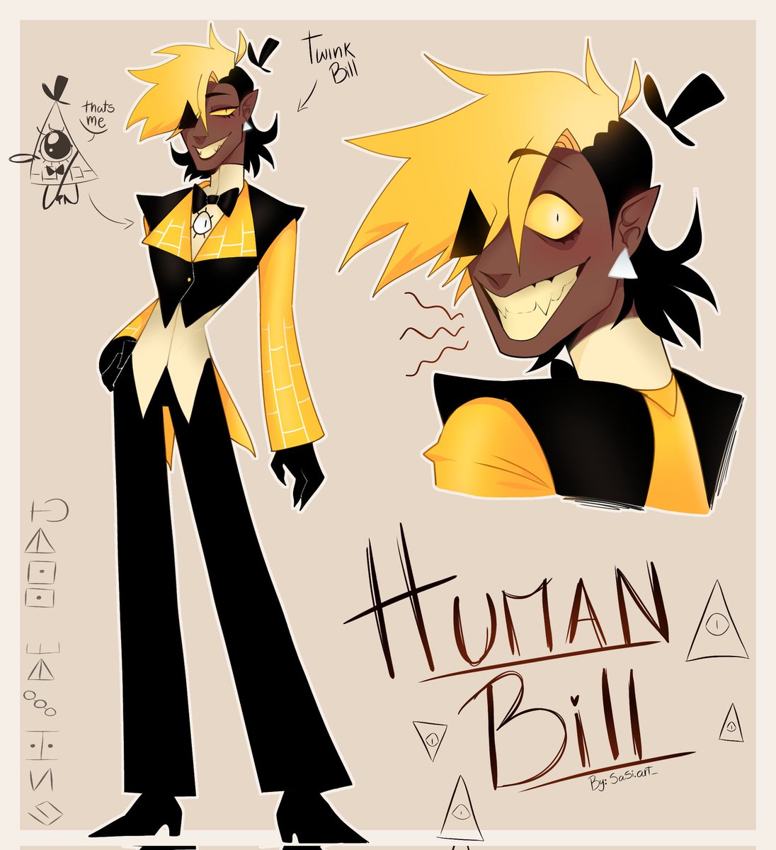 SassiArt_'s tweet photo. This is a more general look at my human bill design✨
#BillCipher #GravityFalls https://t.co/VoIIABzmGm