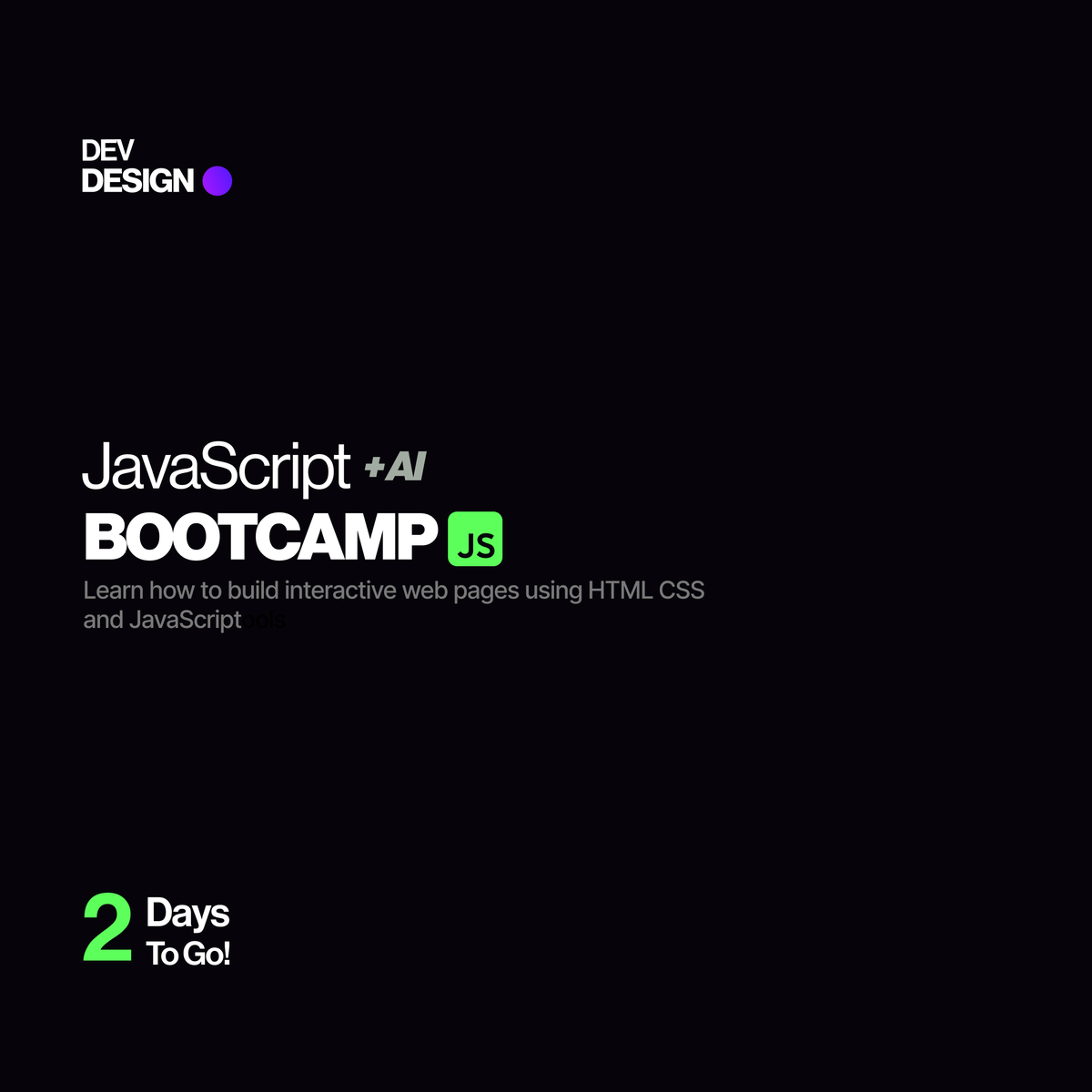 After our upcoming JavaScript Bootcamp,
you can explore careers in any of the following

🌠Design engineering
🌠Frontend engineering
🌠Backend engineering
🌠Mobile engineering
🌠Technical writing, etc

Register here : devdesignhq.com/javascript.html