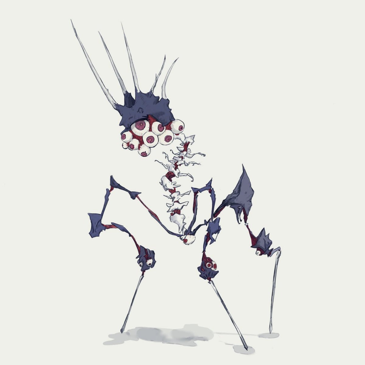 tikasame325's tweet photo. #イラスト　 #オリジナル  #魔物  
とりあえずゲテモノ。 https://t.co/E5EdfFYKO7