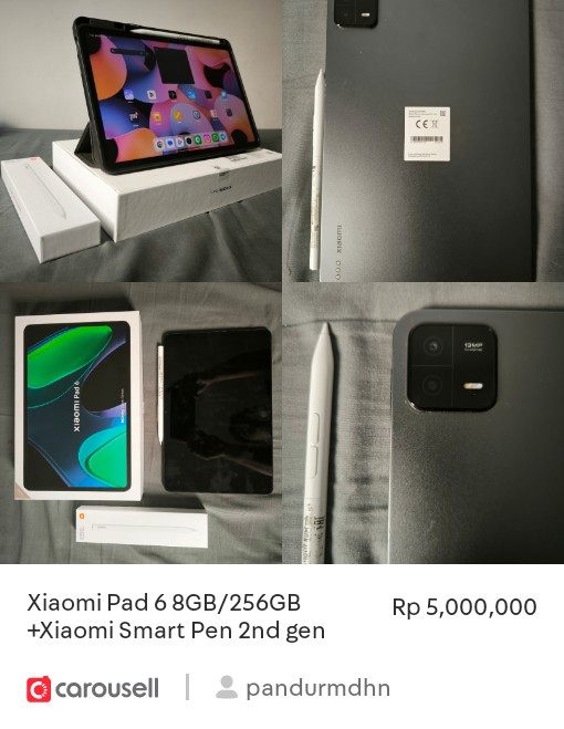 kamanylon's tweet photo. Dijual 'Xiaomi Pad 6 8GB/256GB +Xiaomi Smart Pen 2nd gen', monggo bisa dicek di #Carousell: https://t.co/SRBm4jmqOk https://t.co/hR5NO5fNV6