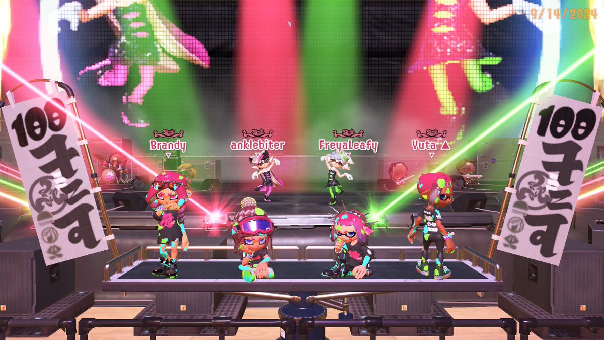 BrandyAki's tweet photo. GOAT 3 days of Tricolor! Over 2.1 million clout for Team Past! Played over 500 matches. 40 wins out of 49 games history; over 80% win rate as usual. Grandfest is the once in a lifetime PEAK splatfest! 🦑 #TeamPast #Grandfest #GrandFestival #Tricolor #Splatoon3 https://t.co/sYriNA1nm8