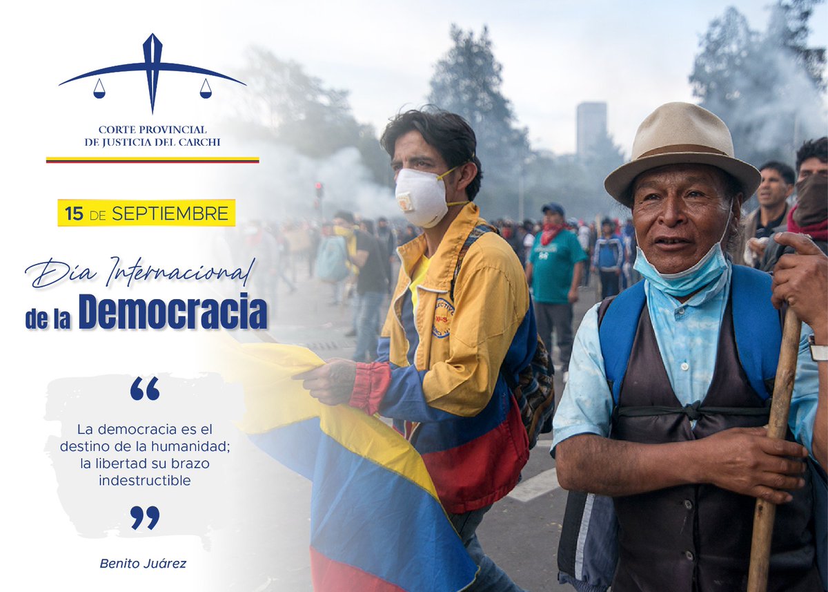 🗓️ #15DeSeptiembre | Desde la <a href="/CorteCarchi/">Corte Provincial de Justicia de Carchi</a> 
reafirmamos nuestro compromiso con la democracia, garantizando el acceso a la justicia y la igualdad ante la ley para todos los ciudadanos y ciudadanas.