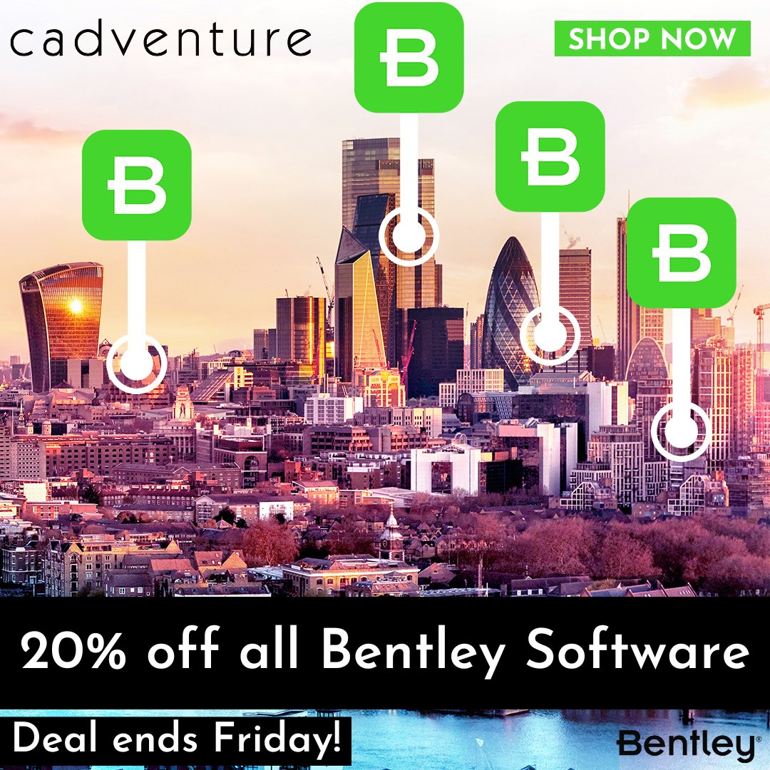 Celebrate #Infrastructure Appreciation Week with us by enjoy 20% off all <a href="/BentleySystems/">Bentley Systems, Inc</a> 12-month subscriptions
Use the promo code: THANKS24 at checkout bit.ly/3MNwUC0
Terms and conditions apply

#Bentleysystems #BuywithCadventure #20%discount