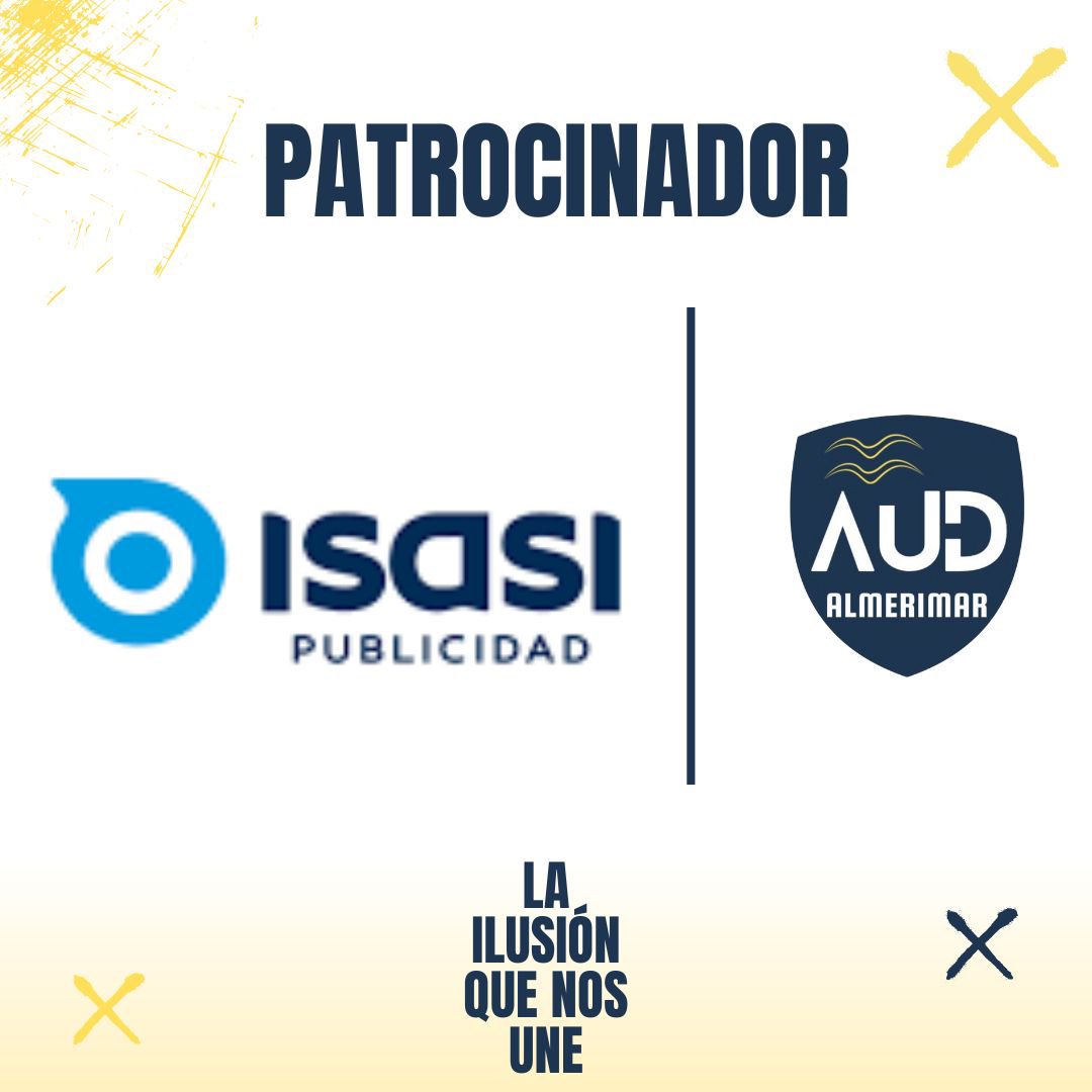 AlmerimarUD's tweet photo. 📝 Patrocinador Oficial AUD 2024/2025

📟👕@isasipublicidad 

Muchas gracias por estar esta temporada a nuestro lado. Juntos, somos más grandes.

#AlmerimarUD #LaIlusiónQueNosUne https://t.co/bO5HEvjRGf