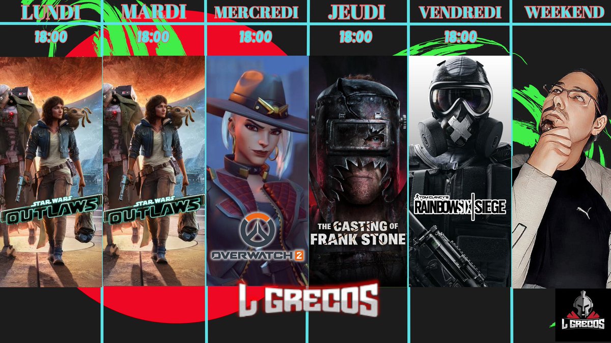 El_Grecos_'s tweet photo. La semaine s'annonce très bien avec des jeux divers et variés comme #StarWarsOutlaws , #Overwatch2 et #RainbowSixSiege et petit jeu d'horreur #thecastingoffrankstone
par les développeurs de #untildawn

https://t.co/DqPsDBGcEk https://t.co/0YG8ygkJ8K