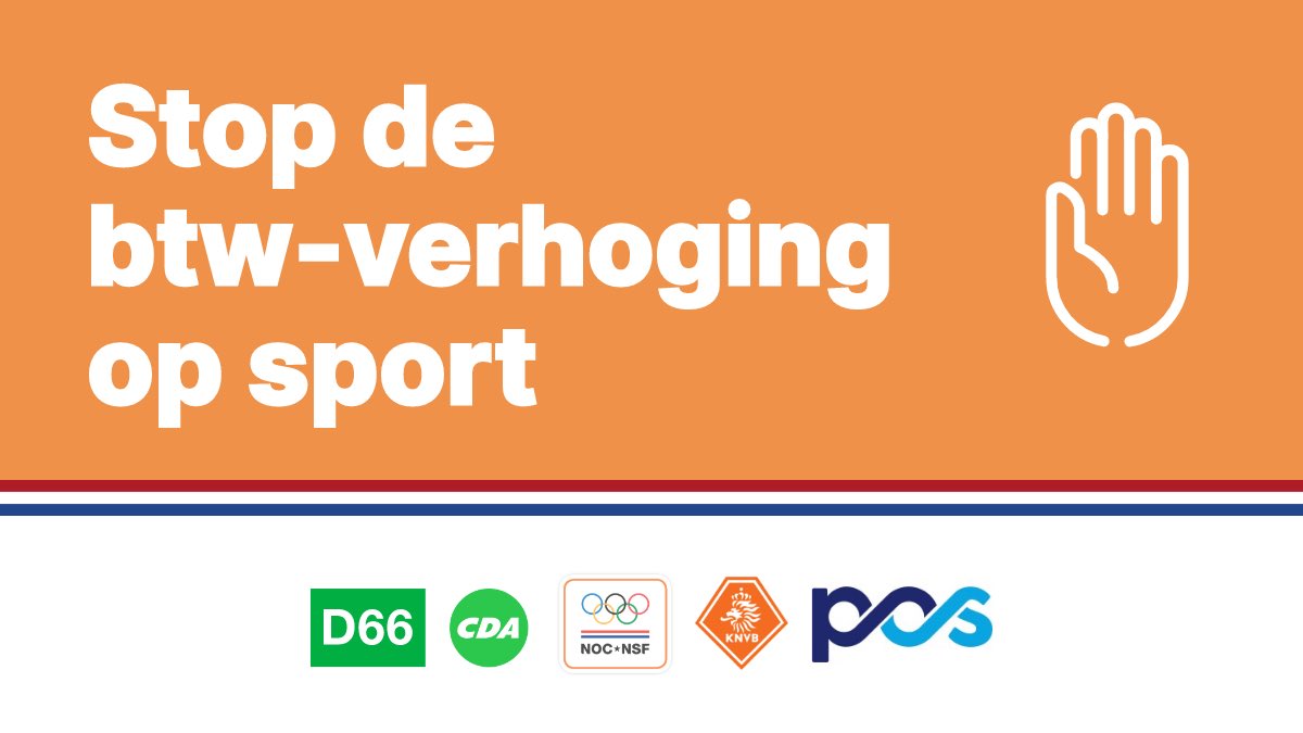 In een fatsoenlijk land houden we sporten betaalbaar. ⚽️💚

Daarom doen we met <a href="/D66/">D66</a>, NOC*NSF, de KNVB en het Platform Ondernemende Sporters, het voorstel om de voorgenomen btw-verhoging op sport terug te draaien.