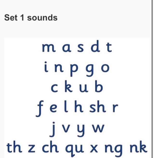 OpyMrs's tweet photo. Systematic synthetic phonics programmes are taught in schools to help teach children read and write. Usually starting in reception class. Each scheme has a slightly different progression but follows a similar format. Initially learning one way to read the 40 plus phonemes. https://t.co/lq5ufHHiTX