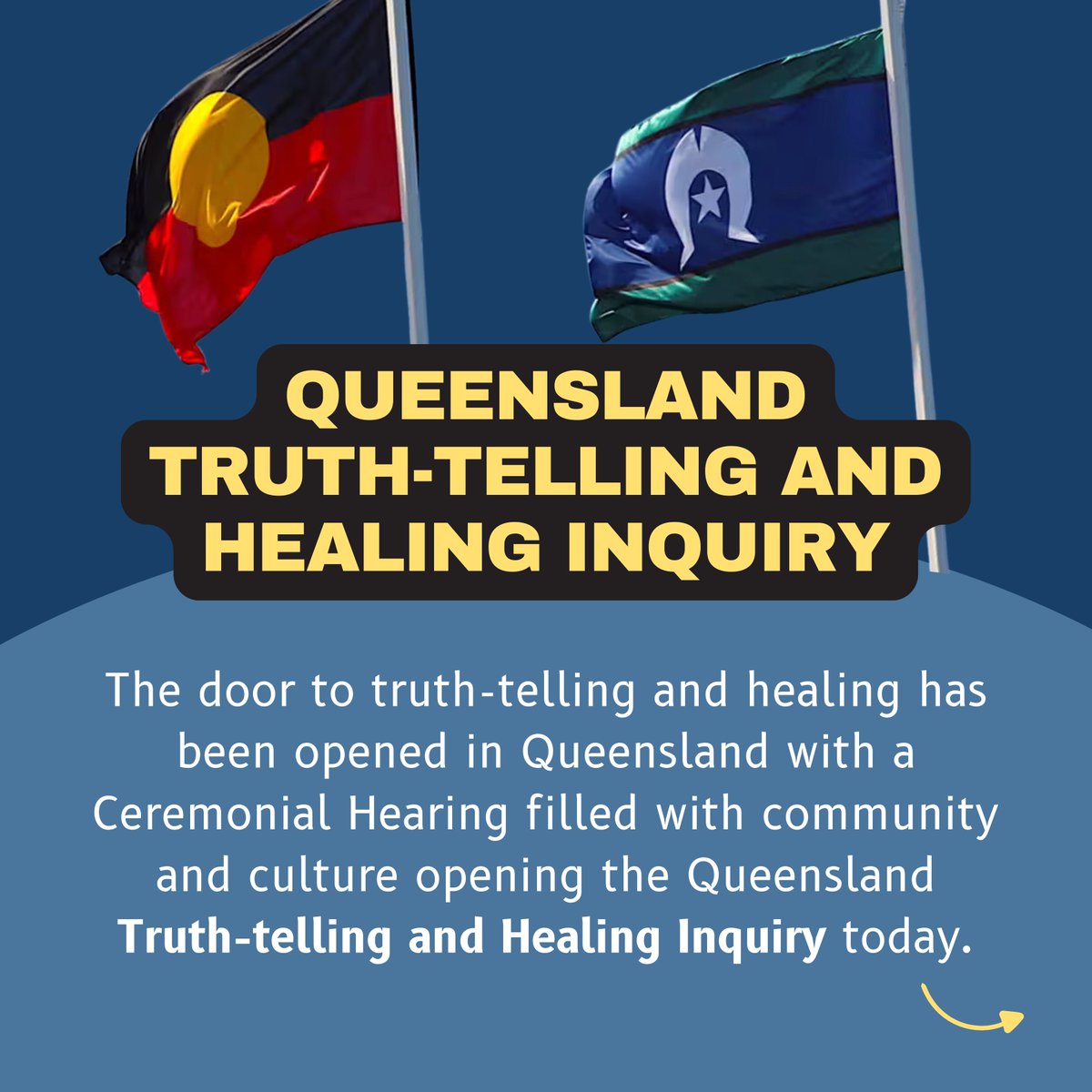 The door to truth-telling and healing has been opened in Queensland with a special Ceremonial Hearing filled with community and culture kicking off the Queensland Truth-telling and Healing Inquiry today.

The ceremony, attended by Yoorrook Deputy Chairs Sue-Anne Hunter and Travis