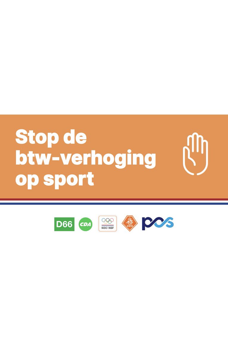 Sporten maakt jezelf en de samenleving sterker. In een tijd waarin er meer moet worden gedaan om gezond te blijven en onze kinderen aantoonbaar te weinig bewegen, moet het niet duurder worden om te sporten. Daarom stoppen we de btw-verhoging op sport.