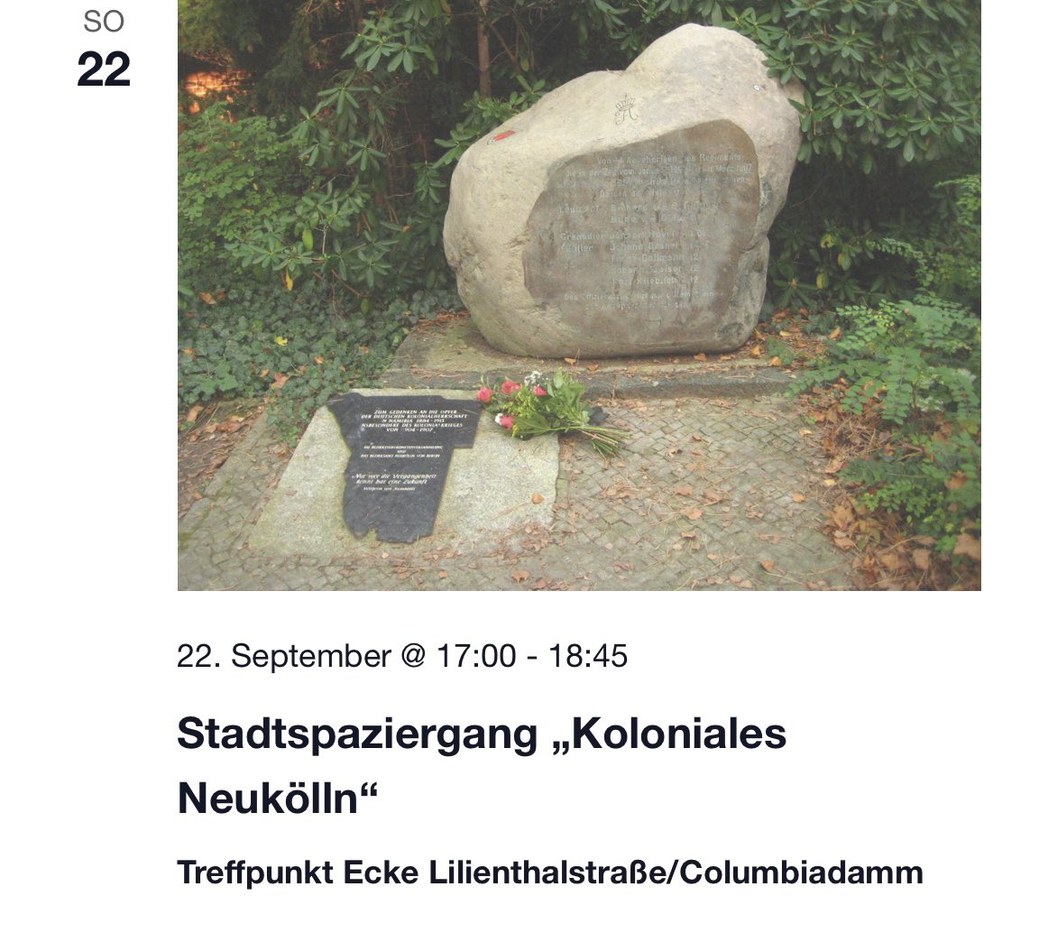 Zwei sehr interessante Stadtrundgänge beim Festival Offenes Neukölln am 22.9.: um 14 Uhr (mit Anmeldung <a href="/querstadtein/">querstadtein</a> ) die Sonnenallee rauf, um 17 Uhr durchs „Koloniale Neukölln“, große Empfehlung!