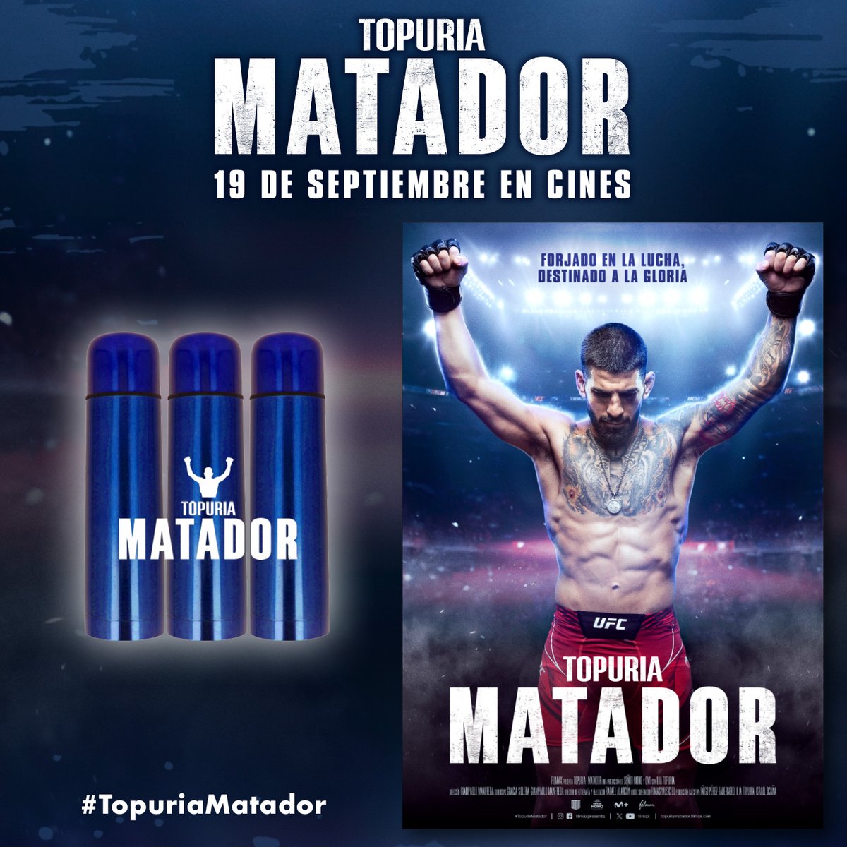 ¡Consigue uno de los 3 packs de #TopuriaMatador, con botella y póster firmado por él!
Para participar:
🐦 ¡Síguenos! (<a href="/ocine_es/">OCINE</a> y a @‌Filmax)
🔁 RT
🗨 Menciona a la persona más fan de Topuria y su trayectoria que conozcas
📃 BBLL ➡ bit.ly/4emASx2
📅 Finaliza el 25/9 📅