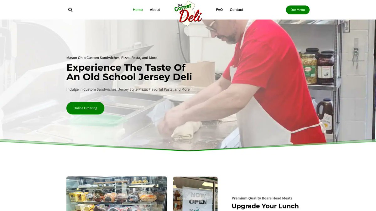 LDR designed this modern website for a small #local #restaurant  We invite you to take a look! 🙃😀jerseycornerdeli.com