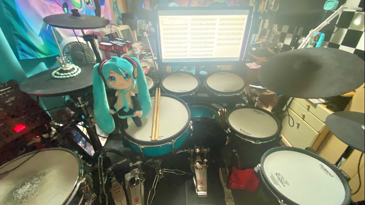 週末の月一セッション🥁の練習✨
🎤🎸🎹誰が来るか楽しみ(๑˃̵ᴗ˂̵)ﾉｼ🩵✨