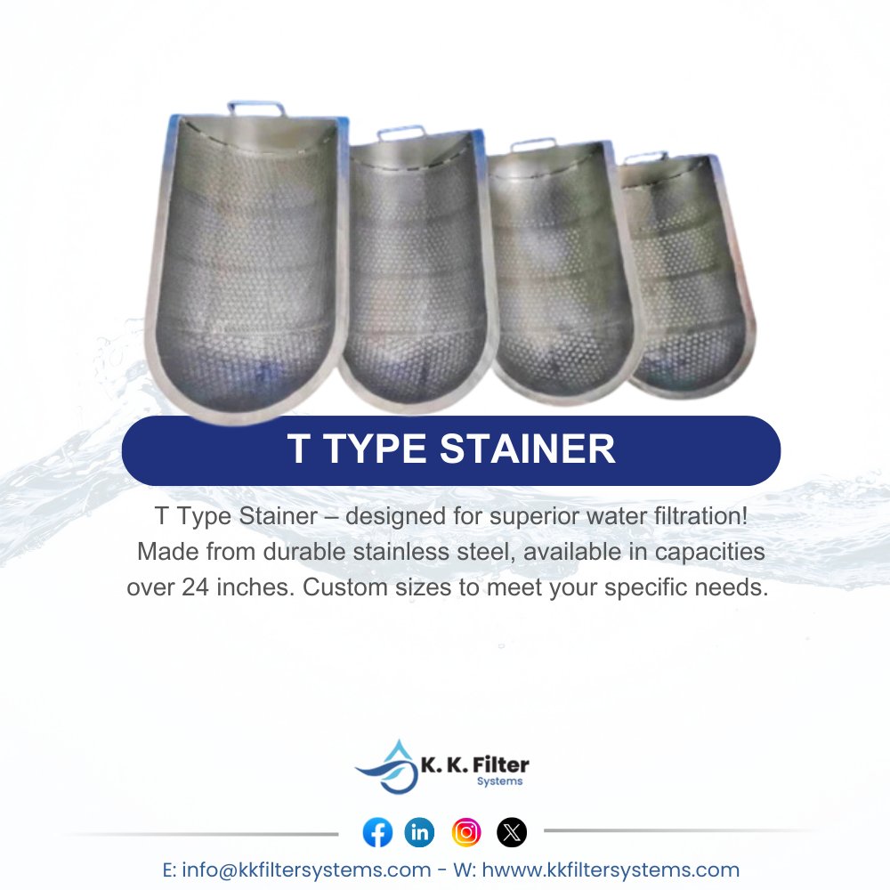 KKFilterSystems's tweet image. T Type Stainer – designed for superior water filtration! Made from durable stainless steel, available in capacities over 24 inches. Custom sizes to meet your specific needs. 
kkfiltersystems.com/T-Type-Straine…

#WaterFiltration #StainlessSteel #CustomSolutions #Filtration #WaterTreatment