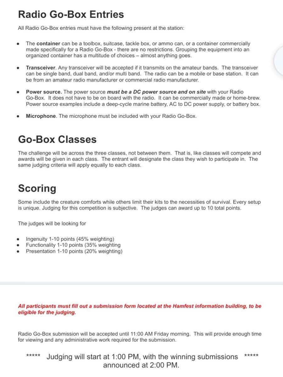 Do you have a Go Box? Show it off at the first annual Go Box Challenge at NEAR-Fest XXXVI. 

 #hamradio #ARRL #hamfest