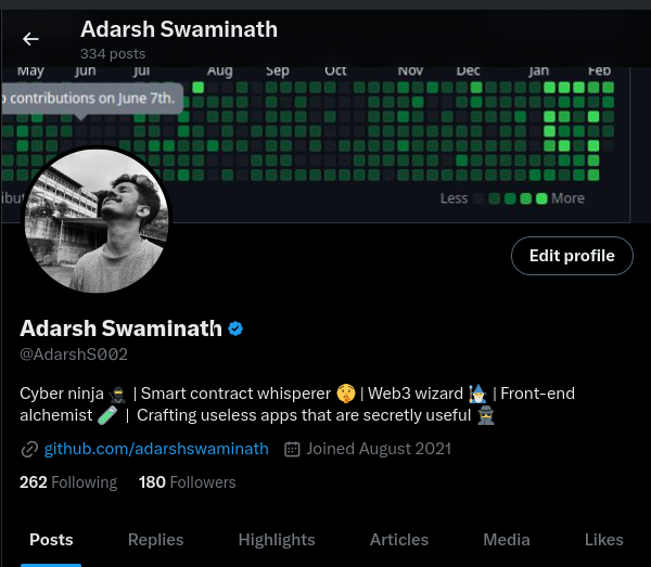 AdarshS002's tweet photo. #verifieduser  I don’t know why I added a verification badge by inspecting the code and posting the screenshot 🤷‍♂️. Anyone can tell it’s fake, but it’s looking nice 😎! https://t.co/jF4Gpb1sAK