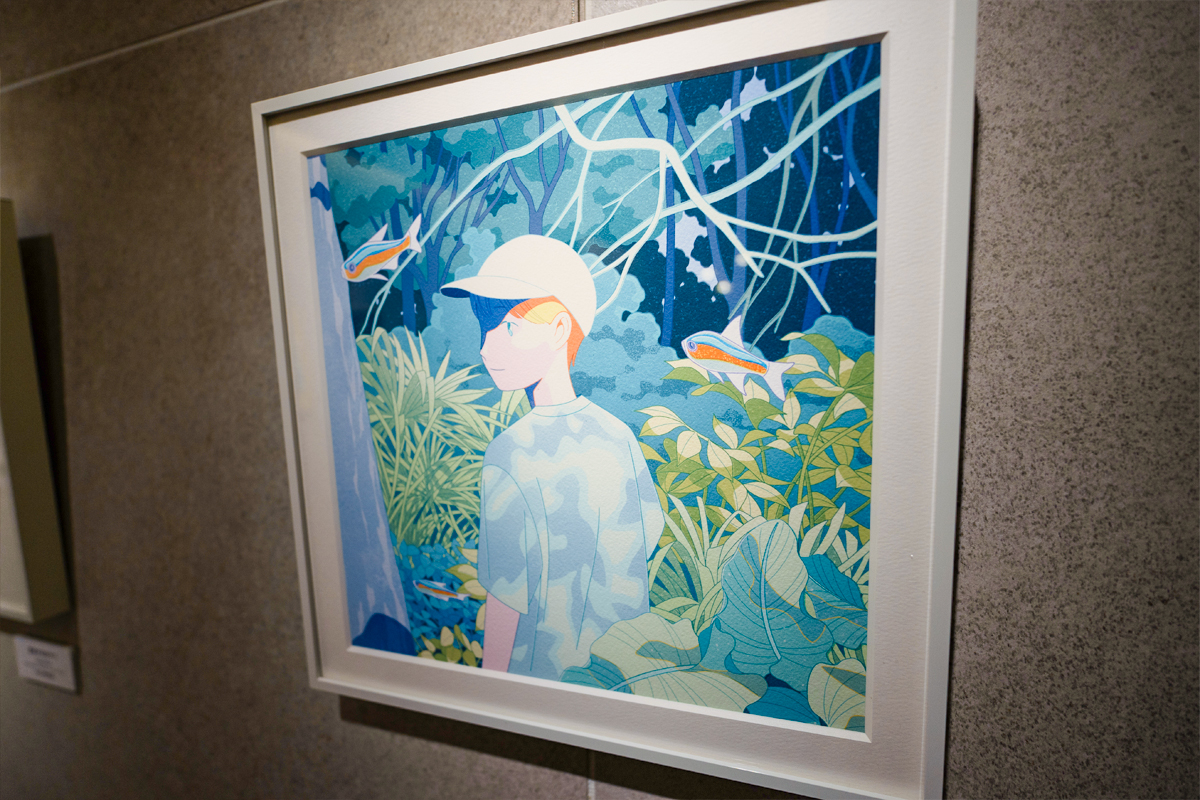 「文房堂ギャラリーカフェでの展示本日もやってます!明日が最終日となります。会場の雰」|横山千裕/chihiroyokoyamaのイラスト