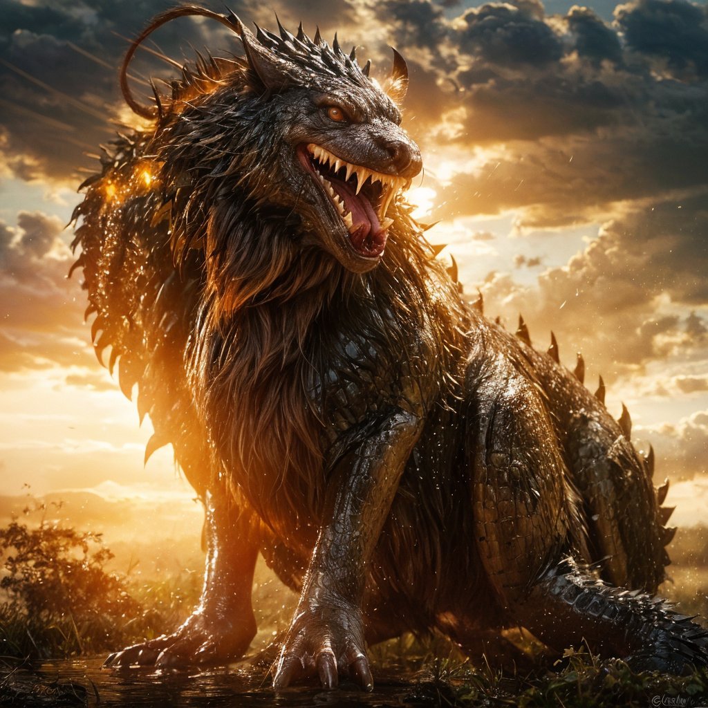 humanoid220811's tweet photo. Krogulus defends its swamp territory with massive leaps, hard armor, and deadly jaws, striking at sunset.
#creaturecreator #aiart #swampbattle #hybridcreature #sunsetwarrior https://t.co/Yjlyjz8hjE