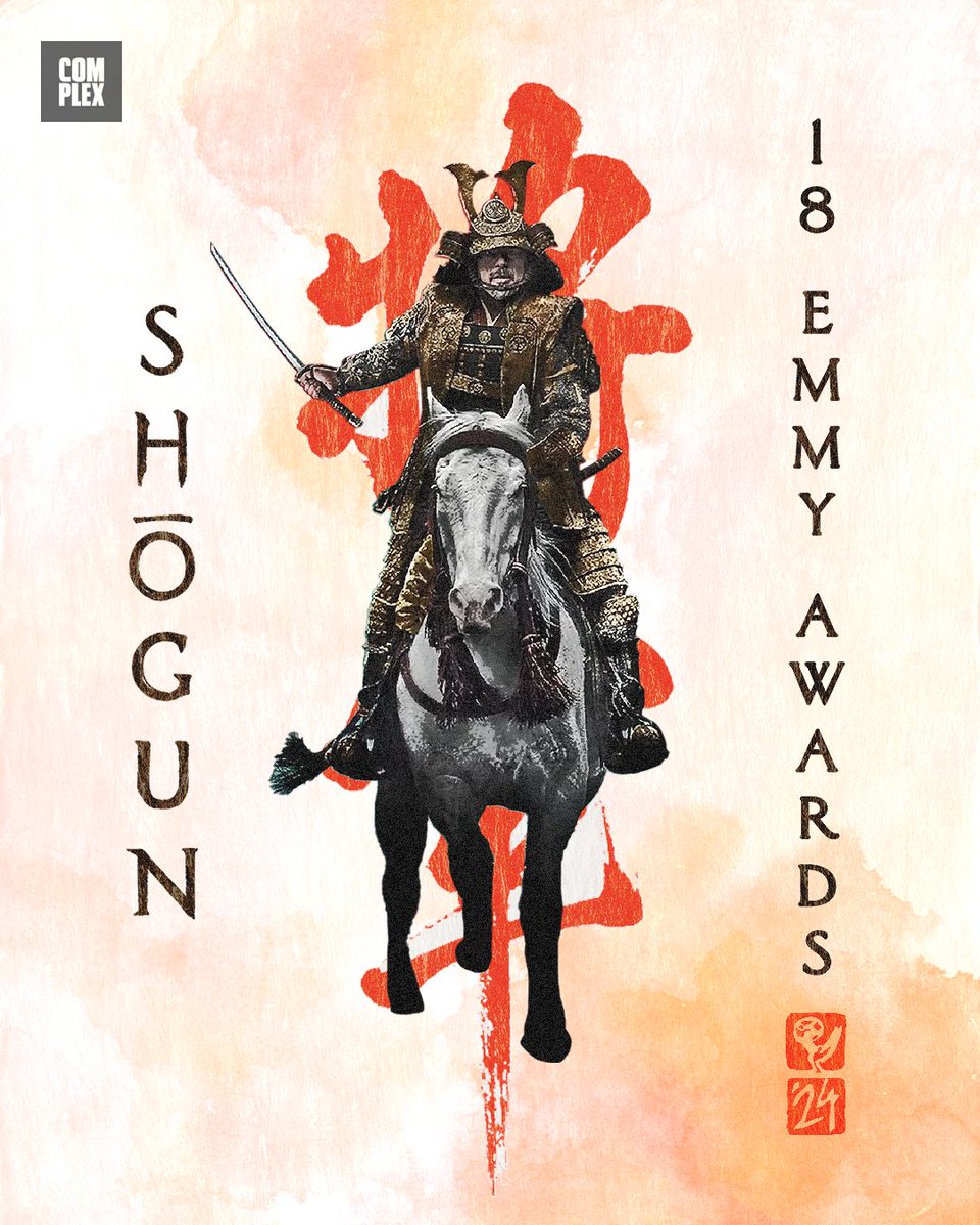 ComplexPop's tweet photo. ‘SHOGUN’ won 18 #Emmys, a new record for a single season of TV. 🏆

• Best Drama
• Best Directing
• Best Sound Mixing
• Best Sound Editing
• Best Picture Editing
• Best Cinematography
• Best Period Costumes
• Best Main Title Design
• Best Production Design
• Best Prosthetic Makeup
• Best Stunt Performance
• Best Casting for a Drama
• Best Special Visual Effects
• Best Period/Fantasy Makeup
• Best Period/Fantasy Hairstyling
• Best Lead Actress
• Best Lead Actor
• Best Guest Actor in a Drama