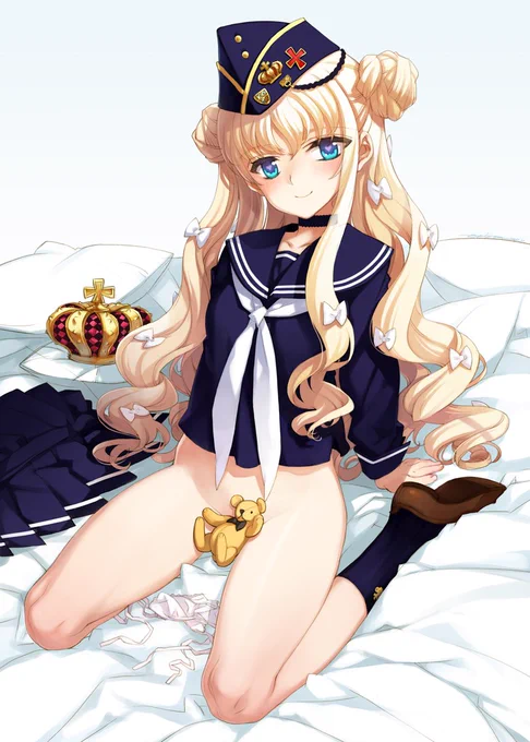 【051】「英雄*戦姫」の予約特典イラストだったような。(・(ェ)・)はシールになっていて剥がせる仕掛けになっていました。#画業30周年記念 