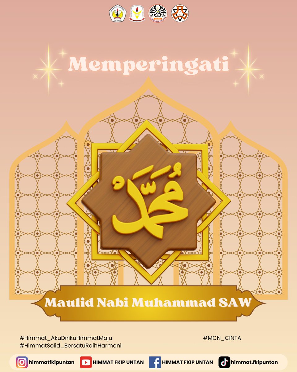 HimmatFKIPUntan's tweet photo. [ MEMPERINGATI MAULID NABI MUHAMMAD SAW]

"Tidak ada amalan yang sia-sia jika kita bersungguh-sungguh memohon ridho Allah. Mari kita rayakan Maulid Nabi dengan penuh rasa syukur dan meningkatkan amal ibadah. Selamat Maulid Nabi Muhammad SAW" https://t.co/oDGzdDXIov