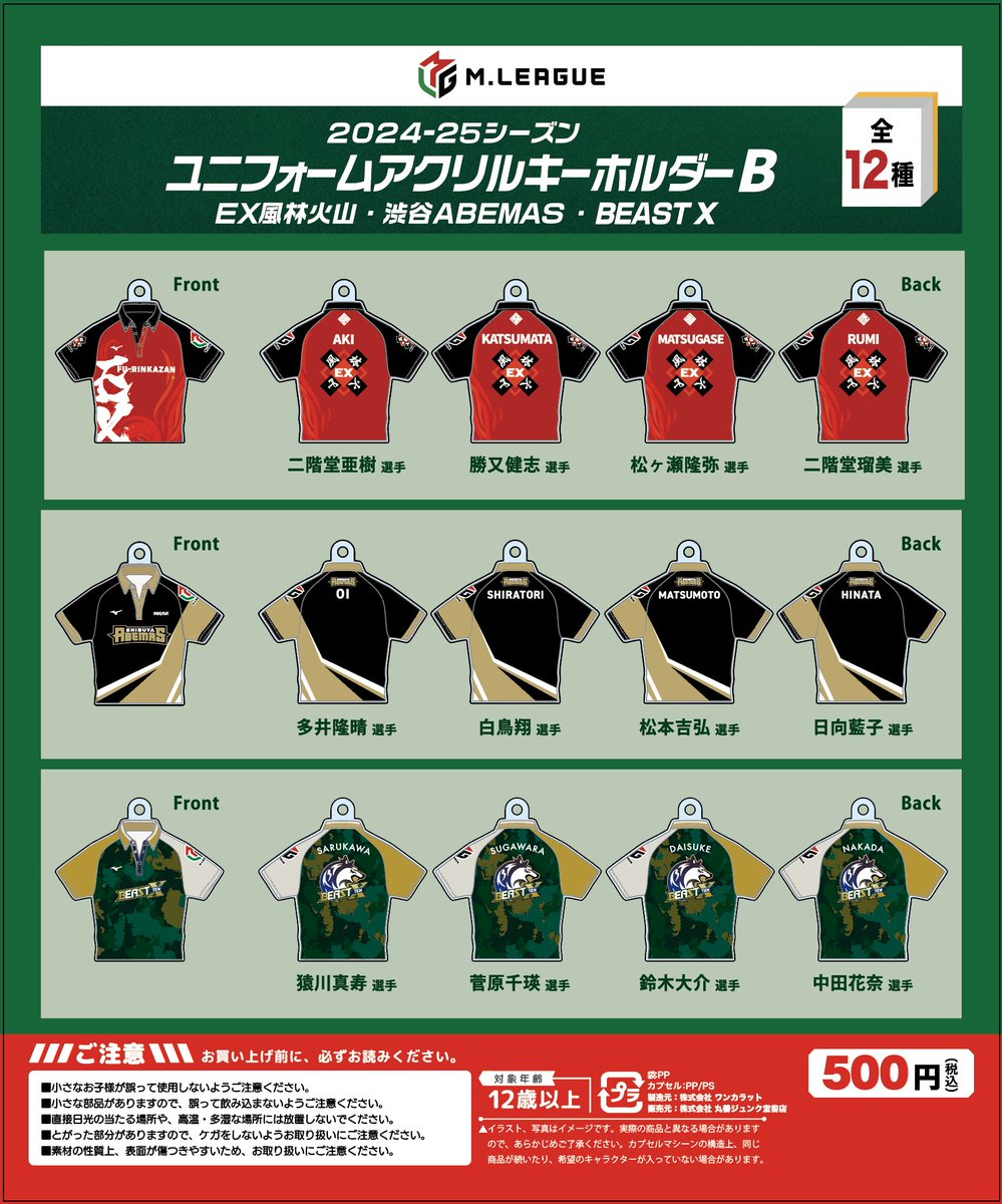 東京】 \本日より発売🌟/ カプセルトイ『2024-25シーズンユニフォーム