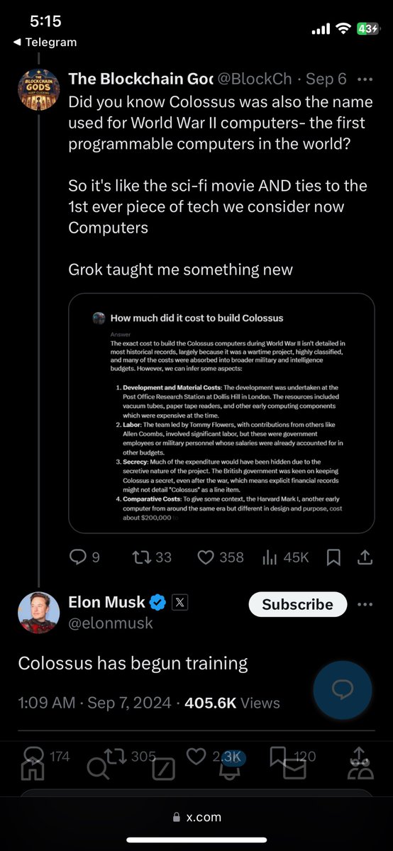 ColossusCTO's tweet image. We are prepping for the next update from @elonmusk 

Don’t fade the powerhouse that is #colossus