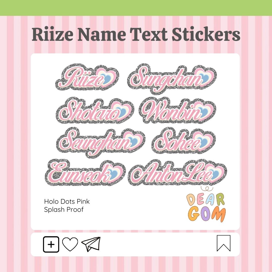 deargomph's tweet image. #gommiestickers

🎸 riize name text stickers

only 25 pesos each (available in holo dots pink, holo dots blue and glitter denim)

🎧✮ wts lfb ph stickers anik anik riize sungchan shotaro wonbin seunghan sohee eunseok anton