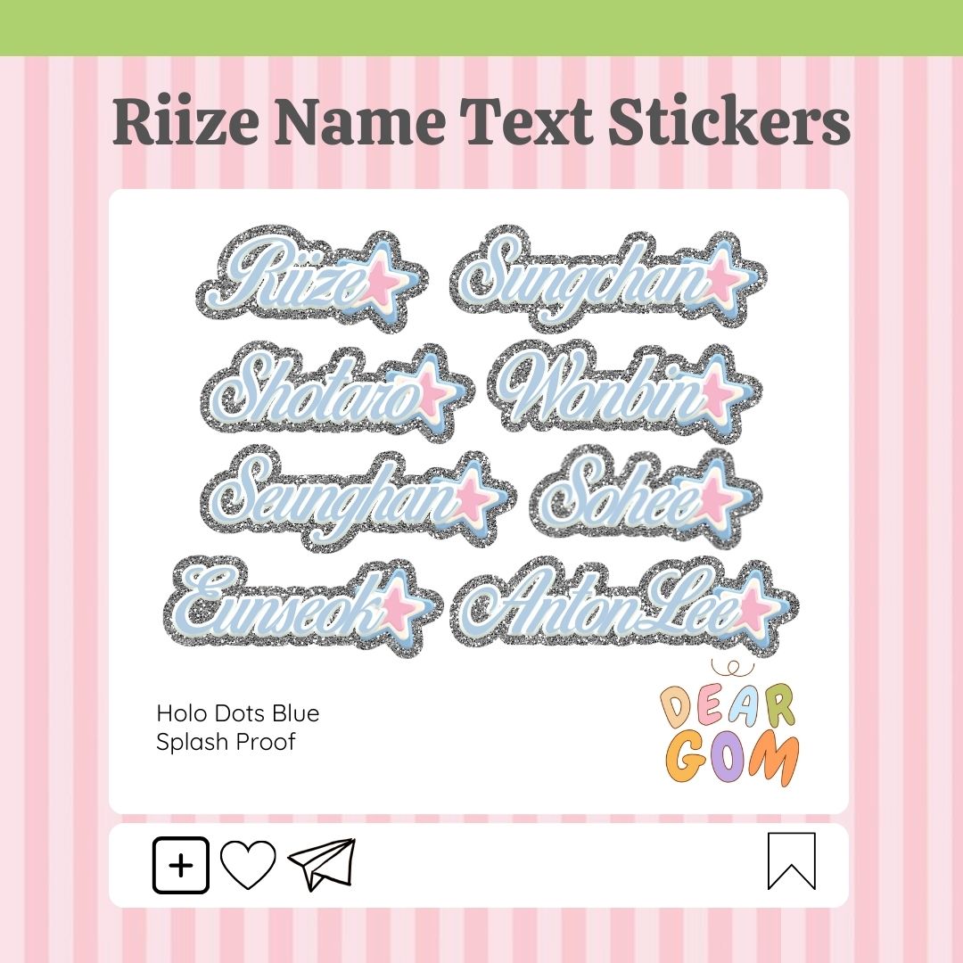 deargomph's tweet image. #gommiestickers

🎸 riize name text stickers

only 25 pesos each (available in holo dots pink, holo dots blue and glitter denim)

🎧✮ wts lfb ph stickers anik anik riize sungchan shotaro wonbin seunghan sohee eunseok anton