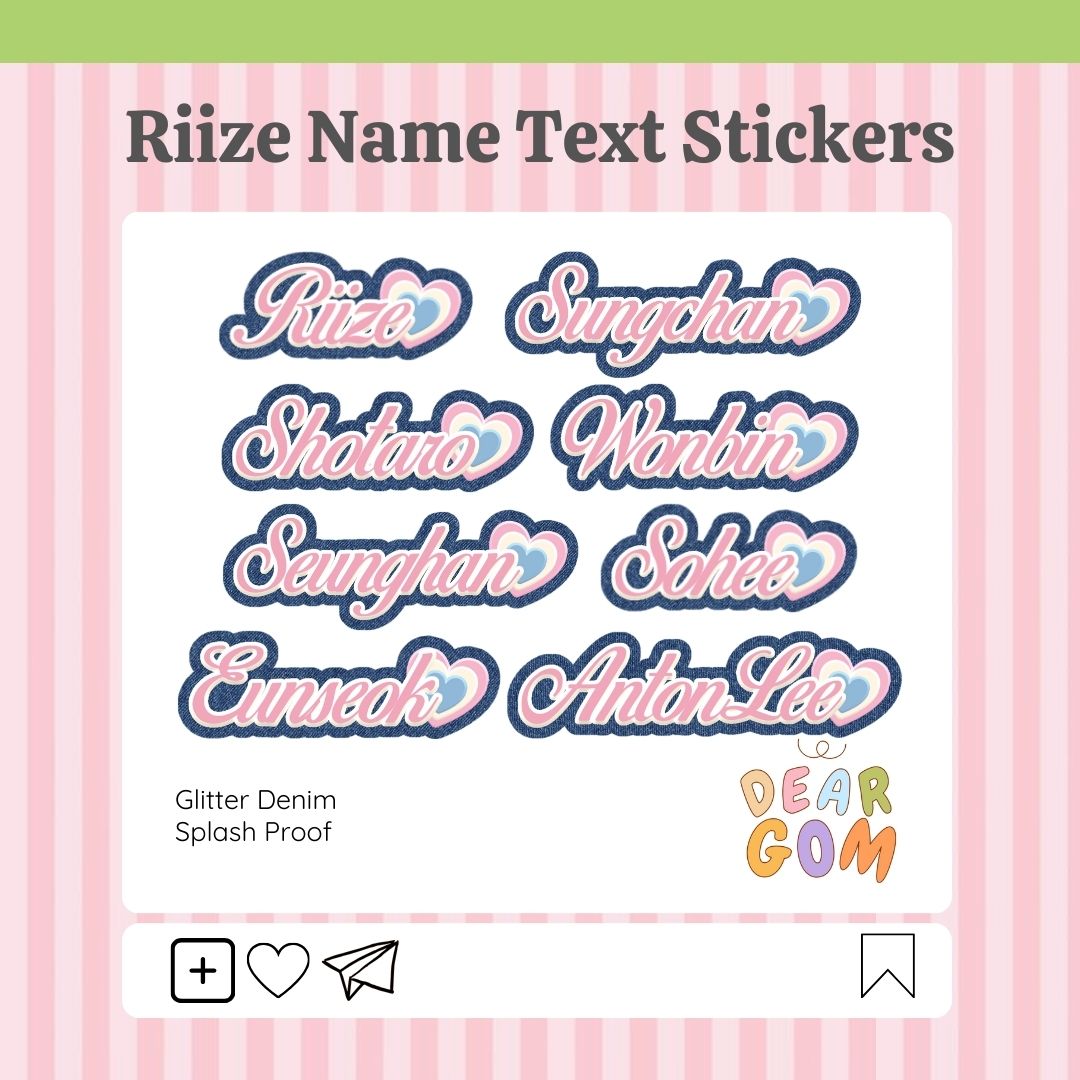 deargomph's tweet image. #gommiestickers

🎸 riize name text stickers

only 25 pesos each (available in holo dots pink, holo dots blue and glitter denim)

🎧✮ wts lfb ph stickers anik anik riize sungchan shotaro wonbin seunghan sohee eunseok anton