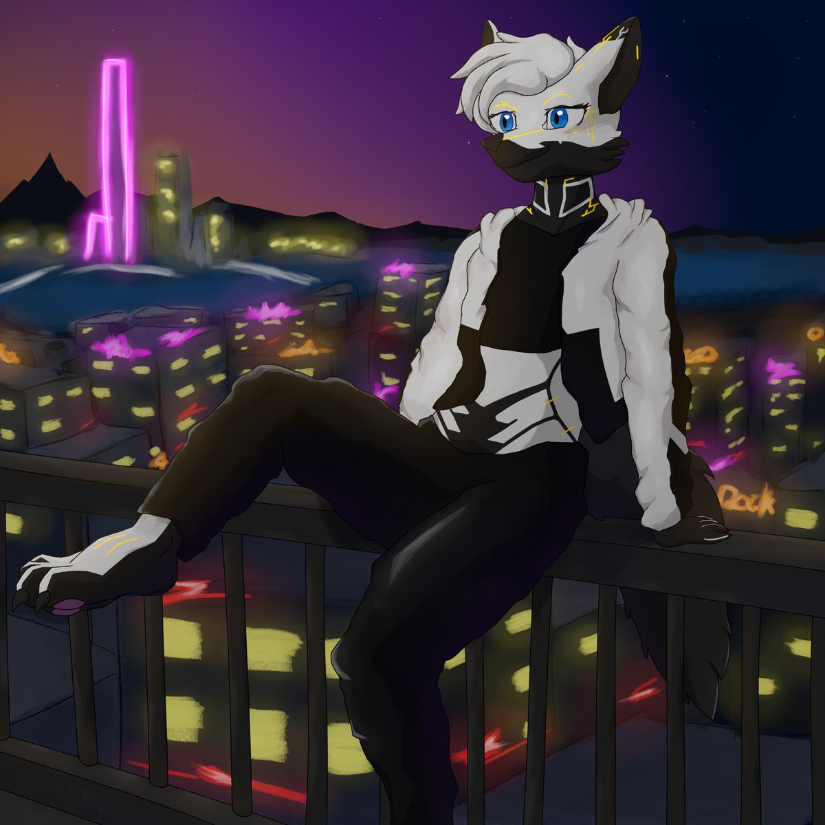 First time adding a proper background in this drawing I did for my friend Mawntee!