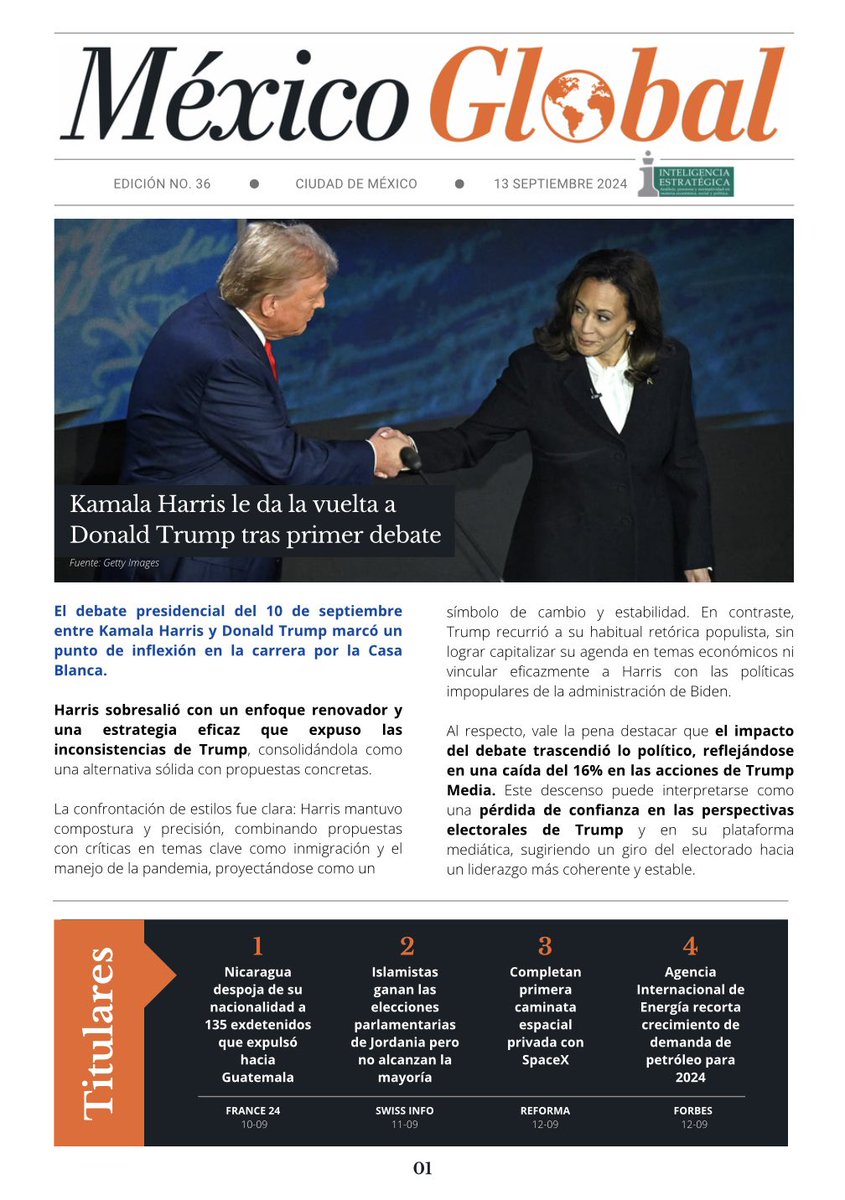 IntelEstr's tweet image. Edición 36 #MexicoGlobal  🇺🇸

@gemijose