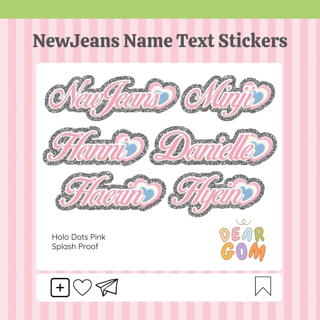deargomph's tweet image. #gommiestickers

🎧ྀི newjeans name text stickers

only 25 pesos each (available in holo dots pink and glitter denim)

🐇 wts lfb ph stickers anik anik newjeans nwjns minji hanni danielle haerin hyein