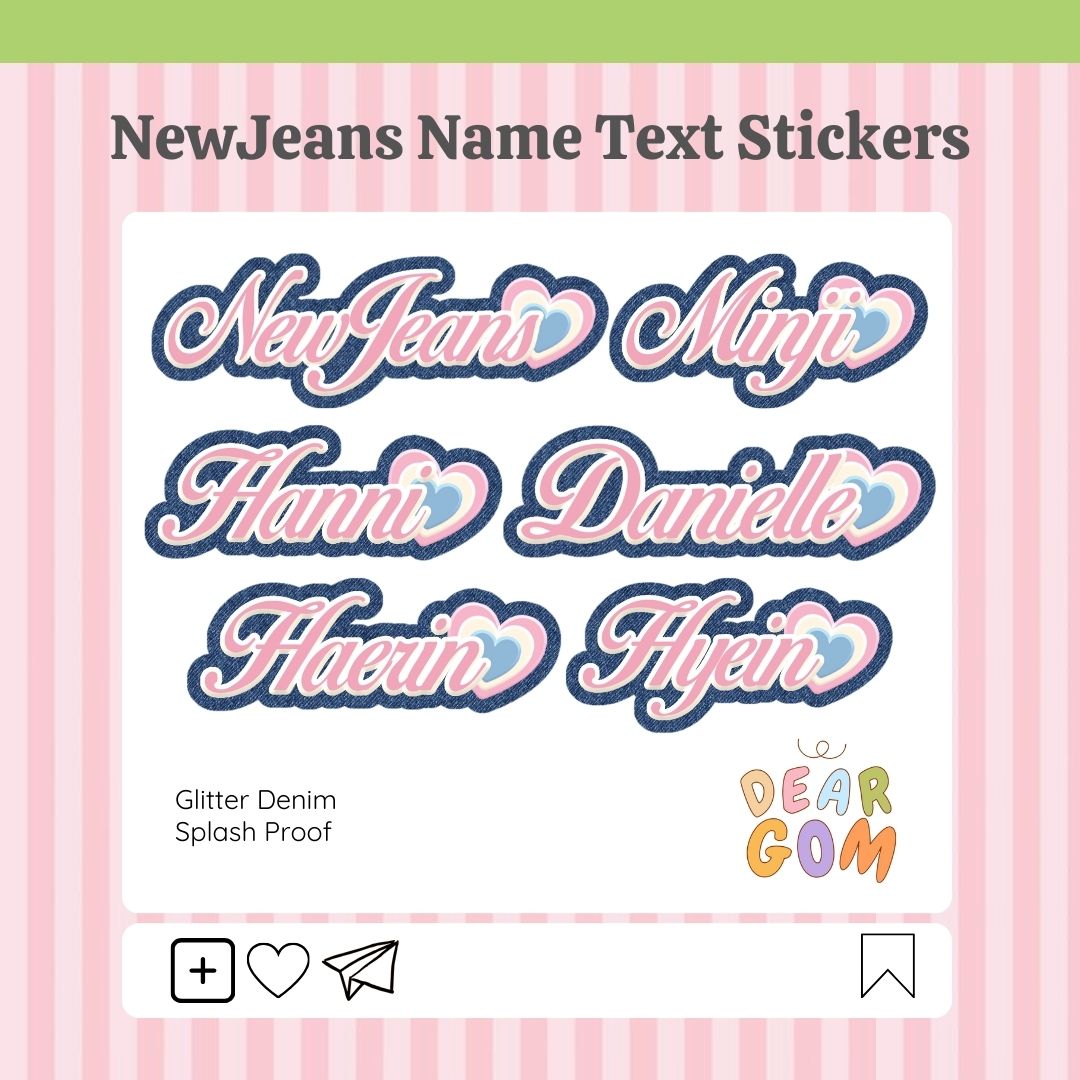 deargomph's tweet image. #gommiestickers

🎧ྀི newjeans name text stickers

only 25 pesos each (available in holo dots pink and glitter denim)

🐇 wts lfb ph stickers anik anik newjeans nwjns minji hanni danielle haerin hyein