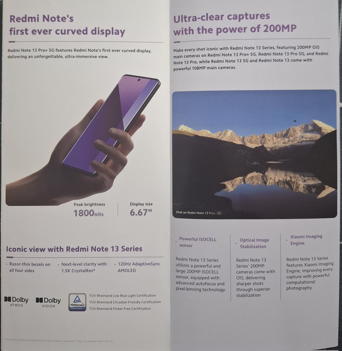 Aquis_GN's tweet image. Xiaomi #RedmiNote13 series, 2024.
#SmartphonePamphlets