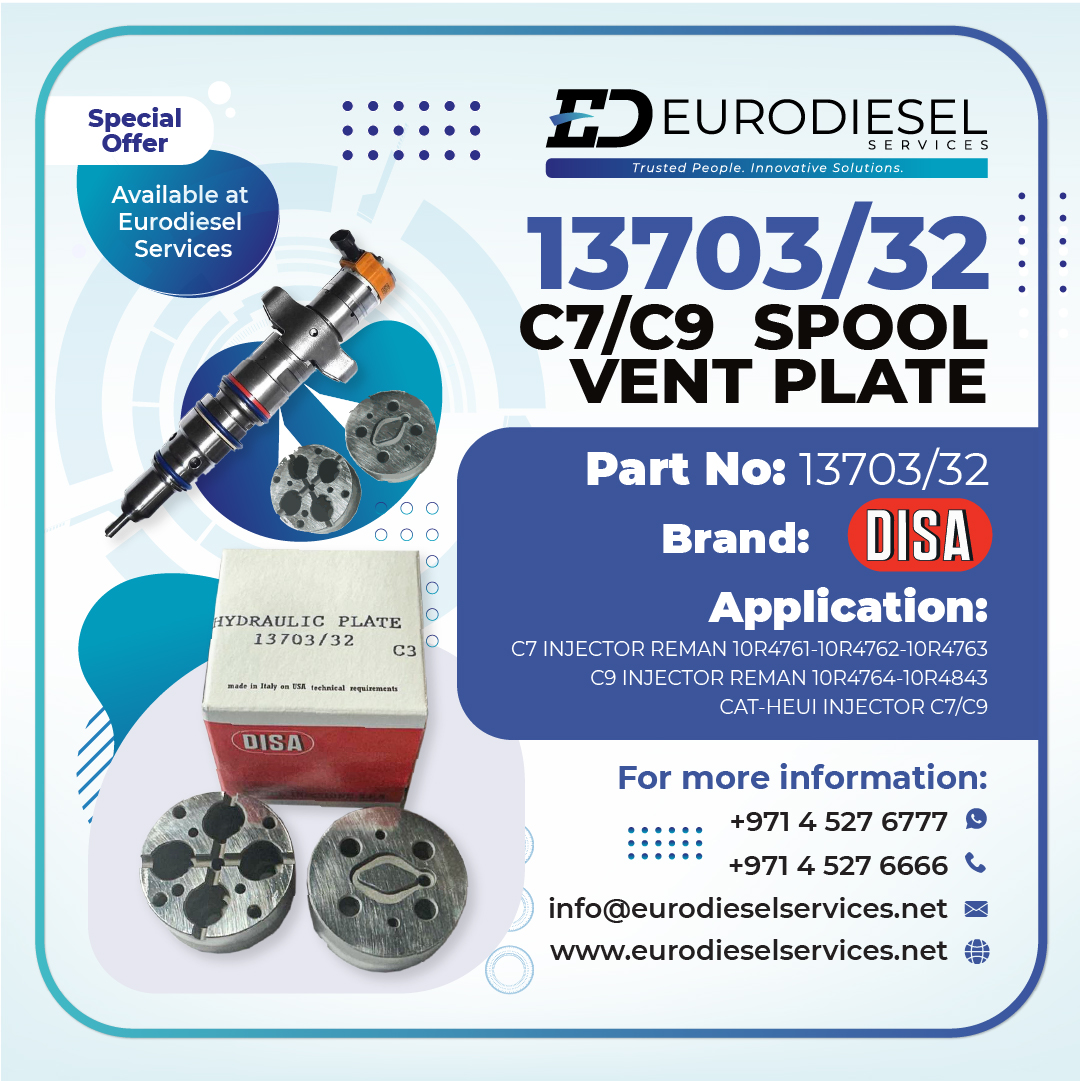 eurodieselgroup's tweet image. Introducing the DISA C7/C9 Spool Vent Plate
Perfect for: ✅ CAT-HEUI Injectors (C7/C9)  ✅ C7 Injector Reman (10R4761, 10R4762, 10R4763) ✅ C9 Injector Reman (10R4764, 10R4843) 
#EurodieselServices #DieselSolutions #CATInjectors #DieselEngines #C7C9Injectors
