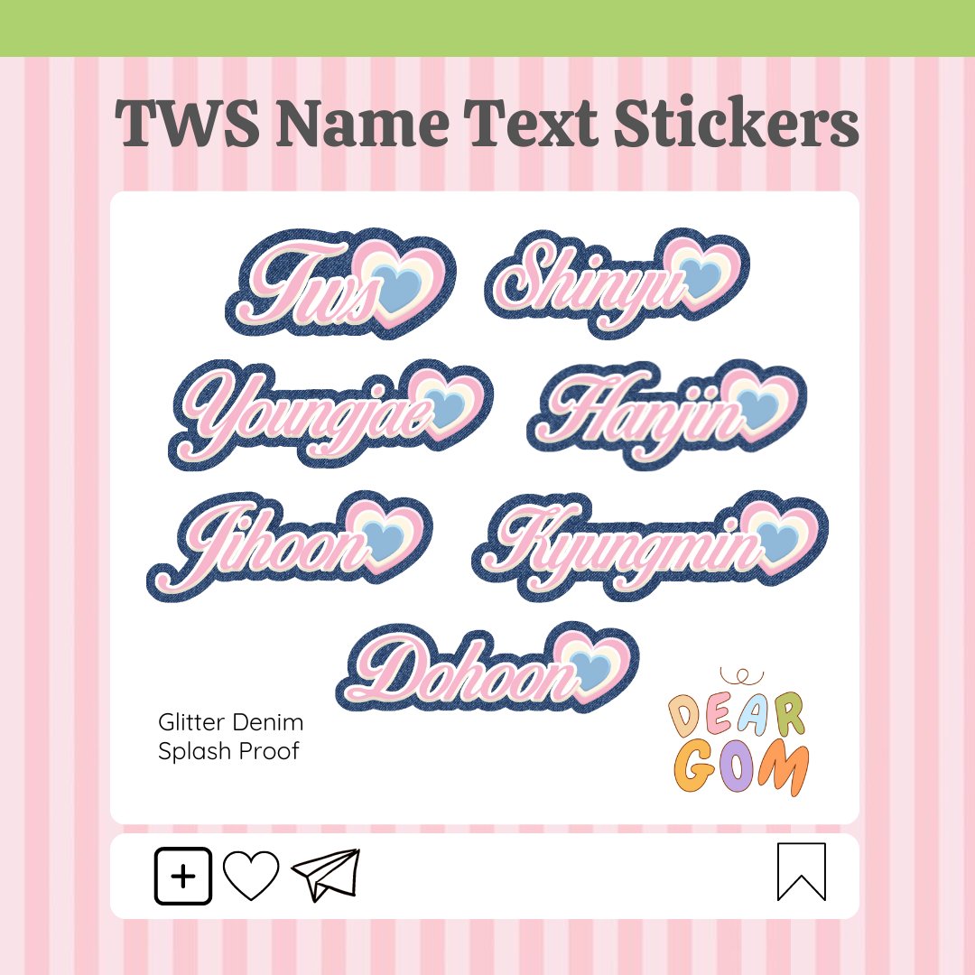 deargomph's tweet image. #gommiestickers

🍮 tws name text stickers

only 25 pesos each (available in holo dots pink, holo dots blue and glitter denim)

🧸wts lfb stickers ph anik anik tws shinyu youngjae hanjin jihoon kyungmin dohoon