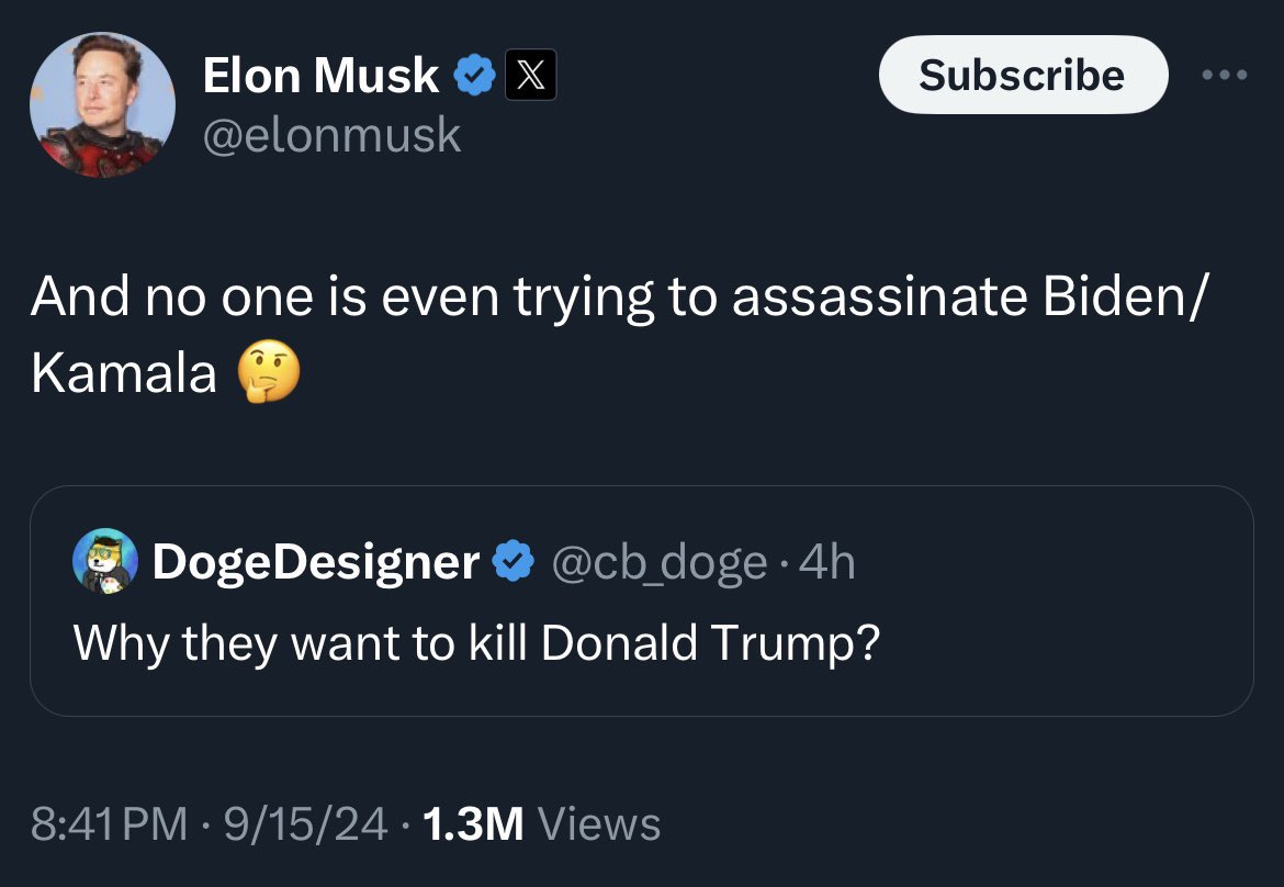 Musk wordt al een tijd steeds extremer, maar dit soort levensgevaarlijk ophitsen is next level.