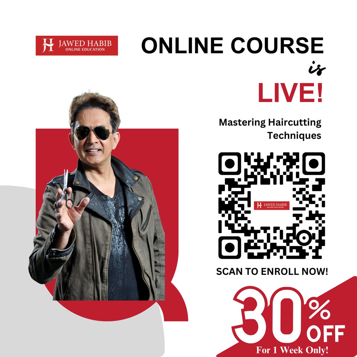 Jawed Habib Online Hairstyling Course. #jawedhabibonlineeducation