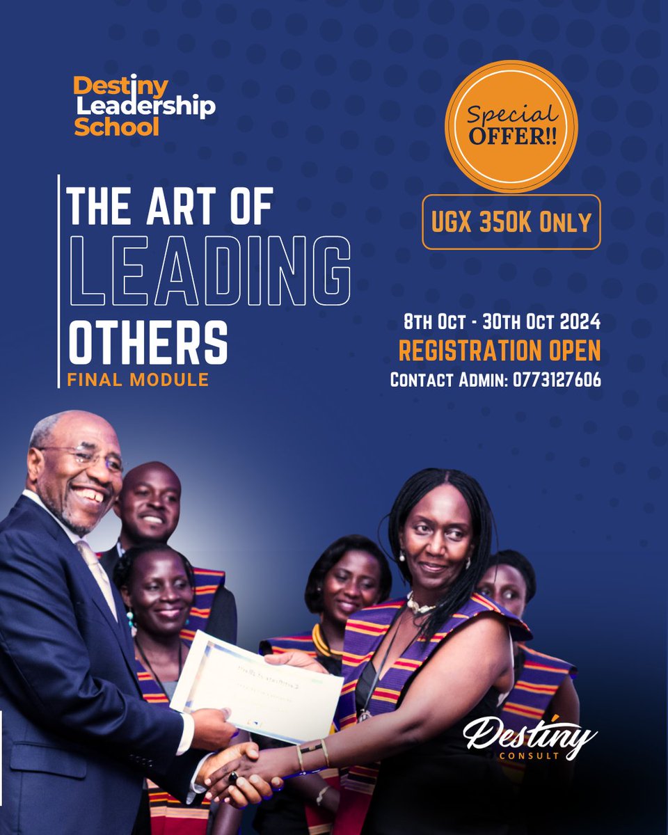 NEW SPECIAL OFFER!
Destiny Final Module of the year, The Art of Leadership, is being offered at an irresistible  cost. This is your chance to grow and learn with some of the best leaders in our industry today. Don't miss your chance! Register Now!